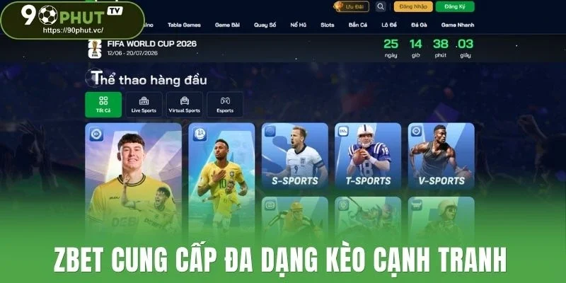 Zbet cung cấp đa dạng kèo cạnh tranh