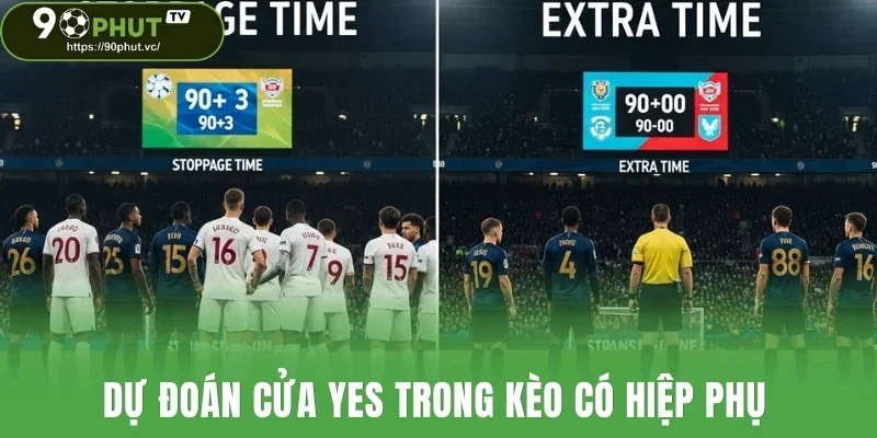 Dự đoán cửa Yes trong kèo có hiệp phụ